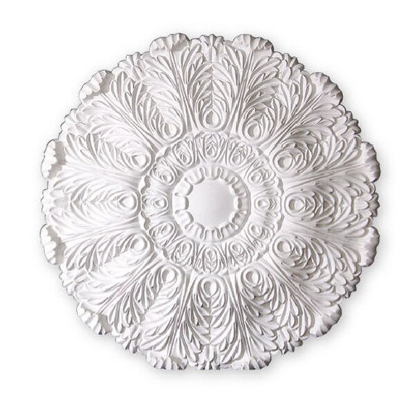 Ceiling Tile - Ornate Acanthus Leaves Ceiling Medallion round